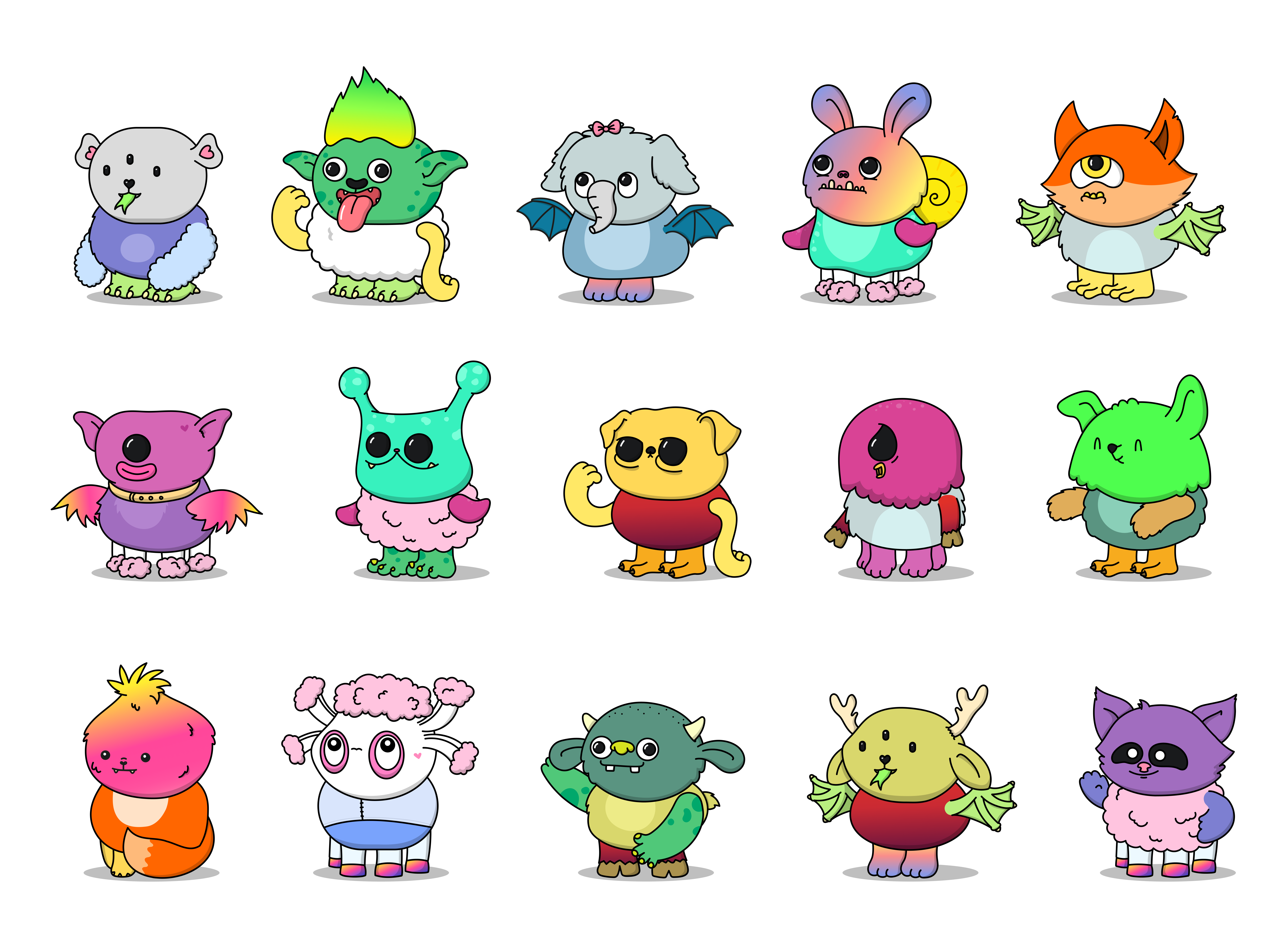 Random character combinations, second sheet