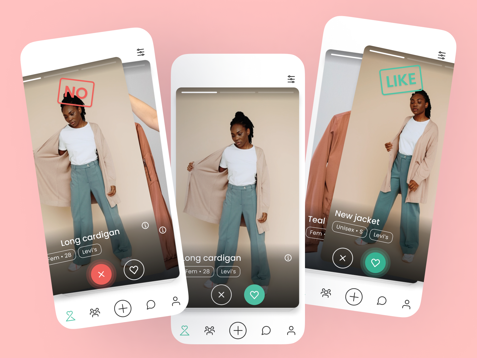 Swipe and discover clothing