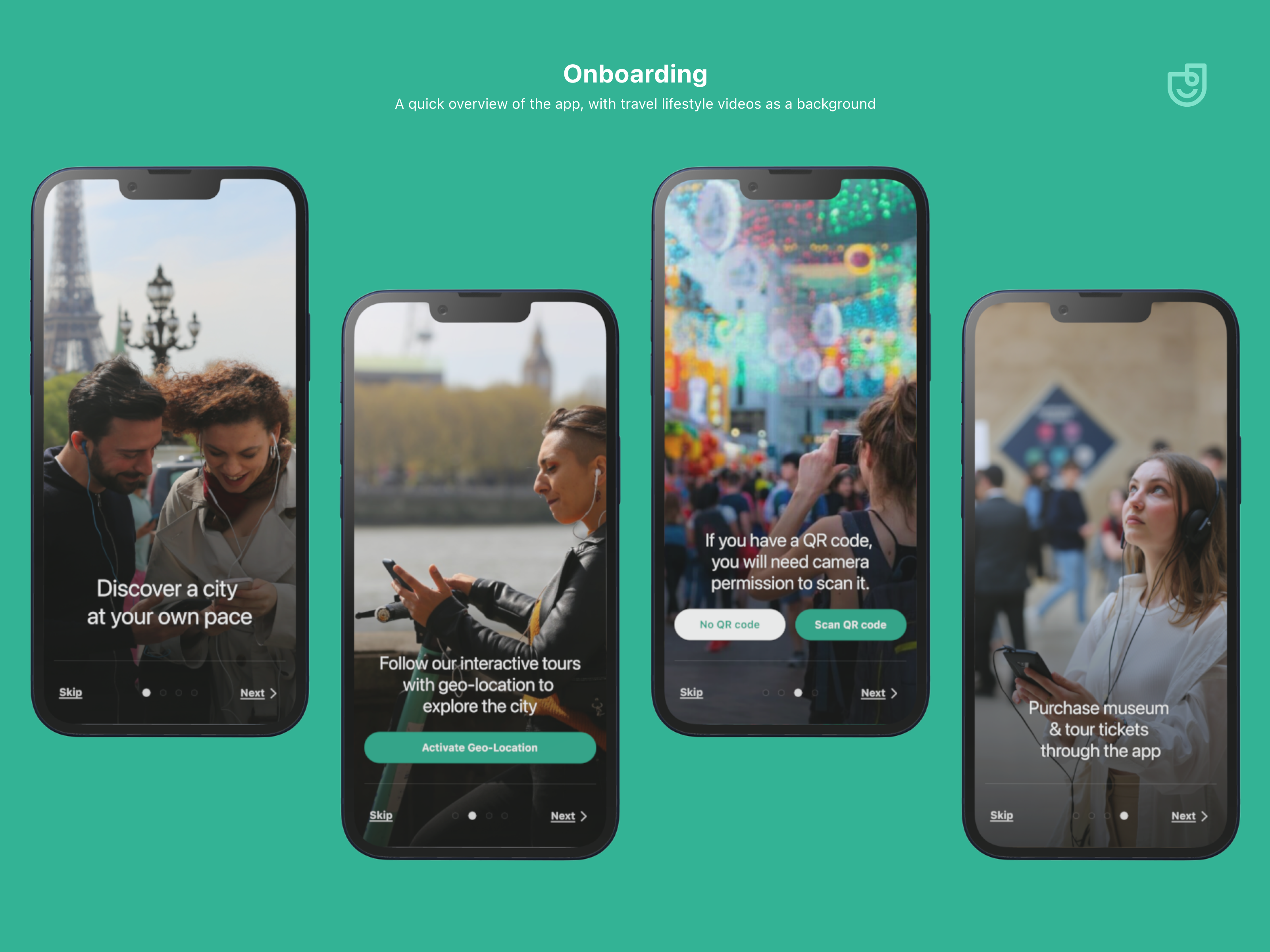 Onboarding screens