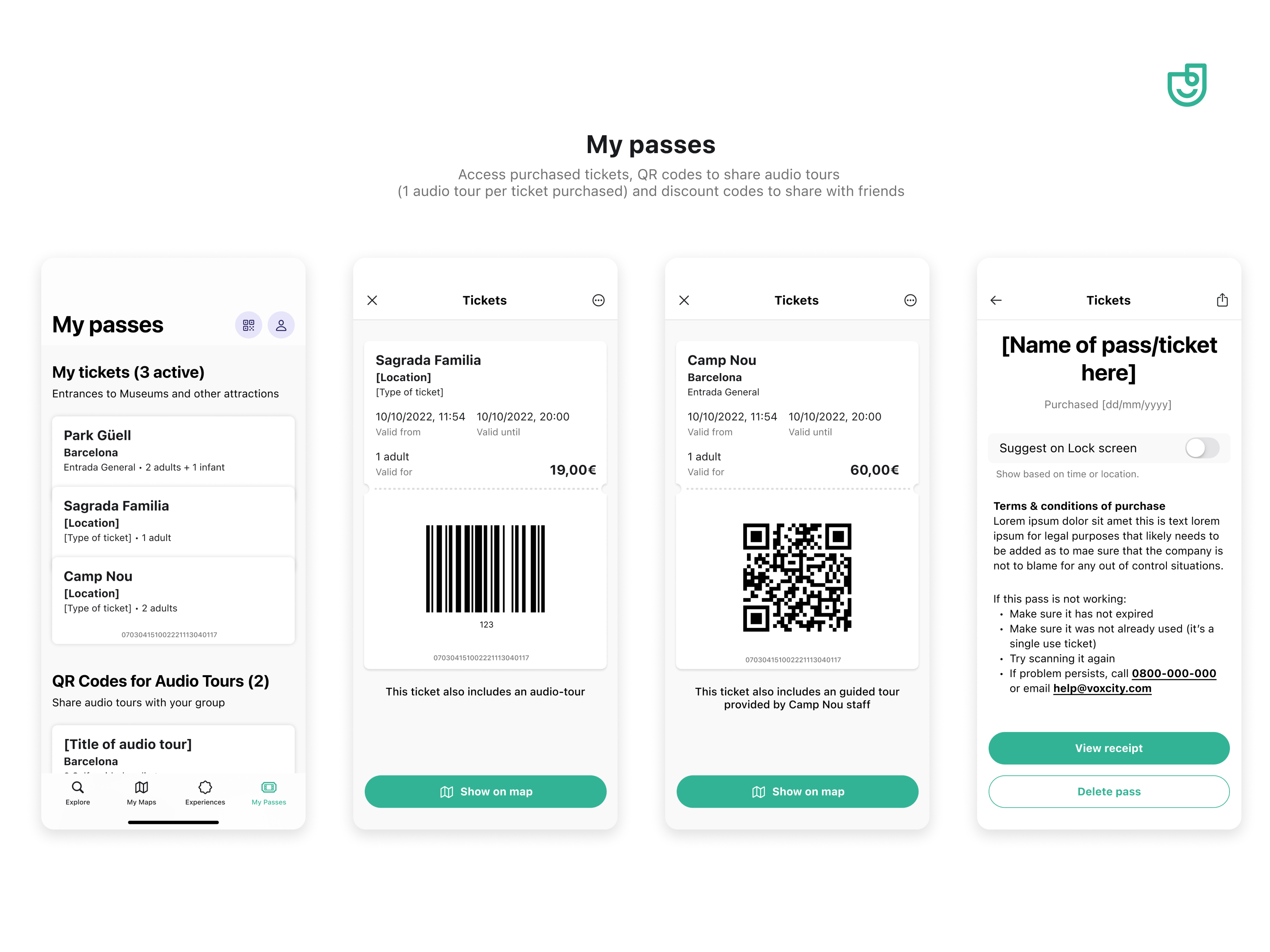 Passes and ticket management