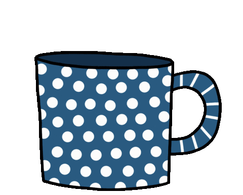 An illustrated takeaway coffee cup.