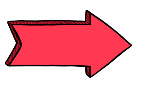 A hand-drawn red arrow pointing right.